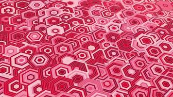 animated abstract pattern with geometric elements in pink tones gradient background video