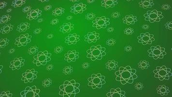 Animated abstract pattern with geometric elements in green tones. gradient background video