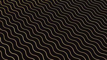 animiert abstrakt Muster mit geometrisch Elemente im schwarz und Gold Töne Gradient Hintergrund video