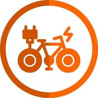 Electric Bike Vector Icon Design
