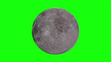 moon isolated on green background video