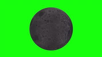 moon isolated on green background video