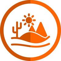 Desert Landscape Vector Icon Design