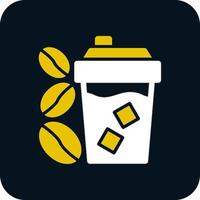 Iced Coffee Vector Icon Design