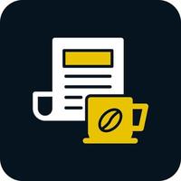 Coffee Newspaper Vector Icon Design