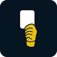 Yellow Card Vector Icon Design