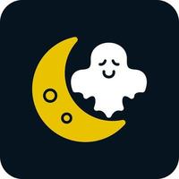 Halloween Moon Vector Icon Design