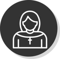 Nun Vector Icon Design