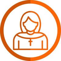 Nun Vector Icon Design