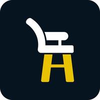 High Chair Vector Icon Design