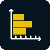 Horizontal Bar Chart Vector Icon Design