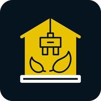 Eco Solar Home Vector Icon Design