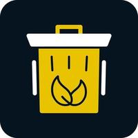 Eco Trash Bin Vector Icon Design