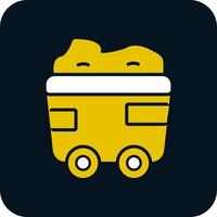 Mining Cart Vector Icon Design