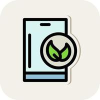 Eco Smartphone Vector Icon Design