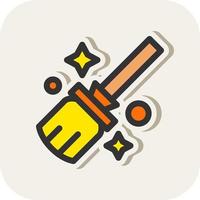 Flying Broom Vector Icon Design