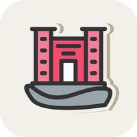 Castle Landscape Vector Icon Design