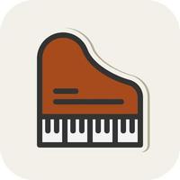 diseño de icono de vector de piano