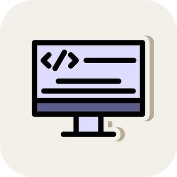 diseño de icono de vector de programación