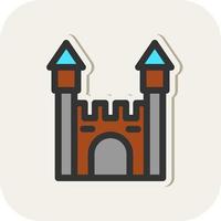 diseño de icono de vector de castillo hinchable