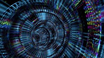 tunnel vortex futuriste de flux de données et vidéo en continu - boucle video