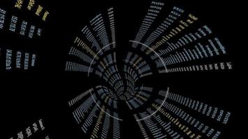 A streaming data tunnel of email addresses, passwords and ip numbers - Loop video