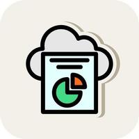 Cloud Reporting Vector Icon Design