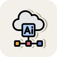 Cloud Based Architecture Vector Icon Design