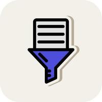 Data Filtering Vector Icon Design