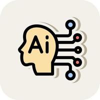 Artificial Consciousness Vector Icon Design