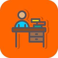 Office Desk Vector Icon Design