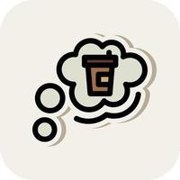 Coffee Thinking Vector Icon Design