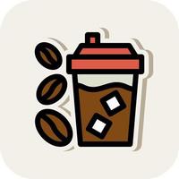 diseño de icono de vector de café helado