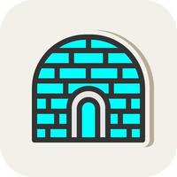 Igloo Landscape Vector Icon Design