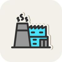 Factory Chimneys Vector Icon Design