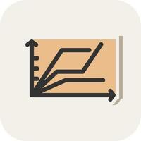 Multiple Line Graph Vector Icon Design