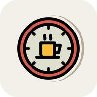 diseño de icono de vector de tiempo de café