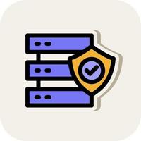 Secured Backup Vector Icon Design