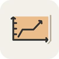 Rising Line Graph Vector Icon Design