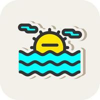 Sea Landscape Vector Icon Design