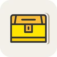 Treasure Chest Vector Icon Design