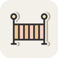 Baby Crib Vector Icon Design