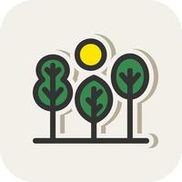 Tree Landscape Vector Icon Design