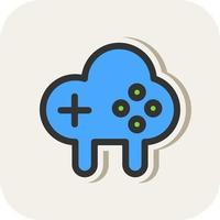 Cloud Game Vector Icon Design