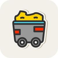 Mining Cart Vector Icon Design