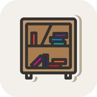 Bookshelf Vector Icon Design