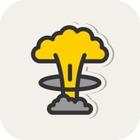 Nuclear Explosion Vector Icon Design