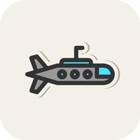 Submarine Vector Icon Design