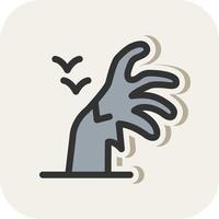 Scary Hand Vector Icon Design