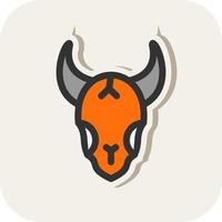 Bull Skull Vector Icon Design